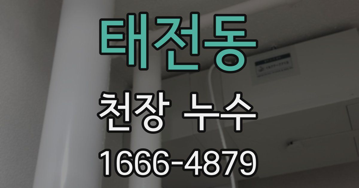 태전동 천장 누수