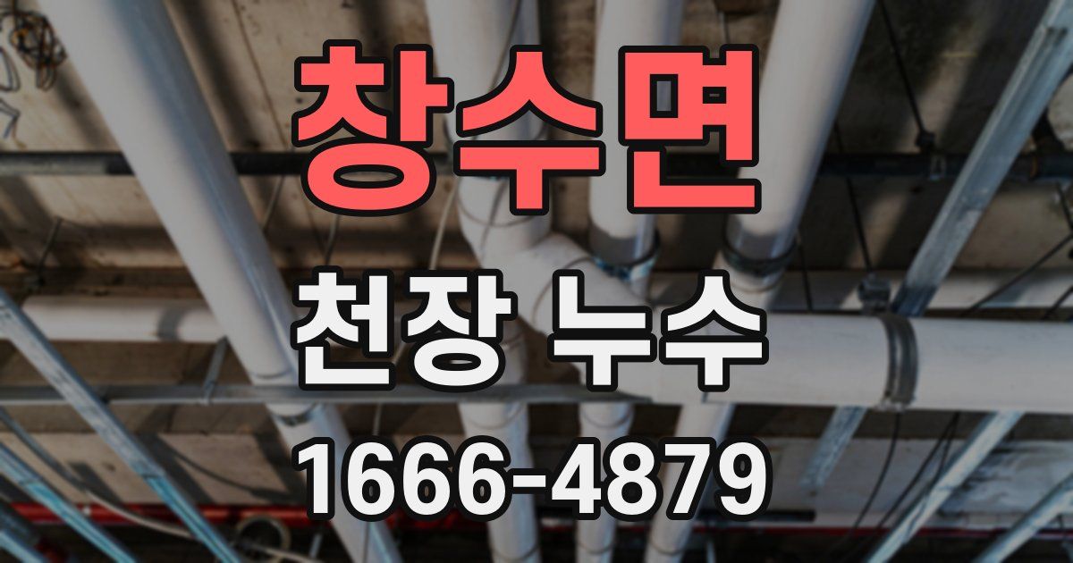 창수면 천장 누수