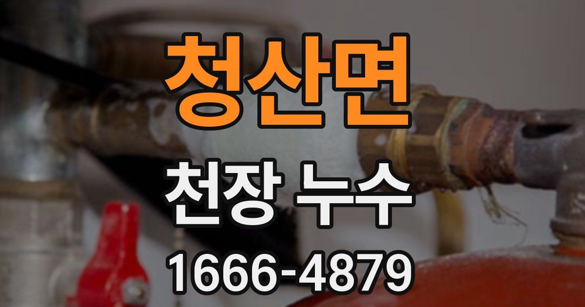 청산면 천장 누수
