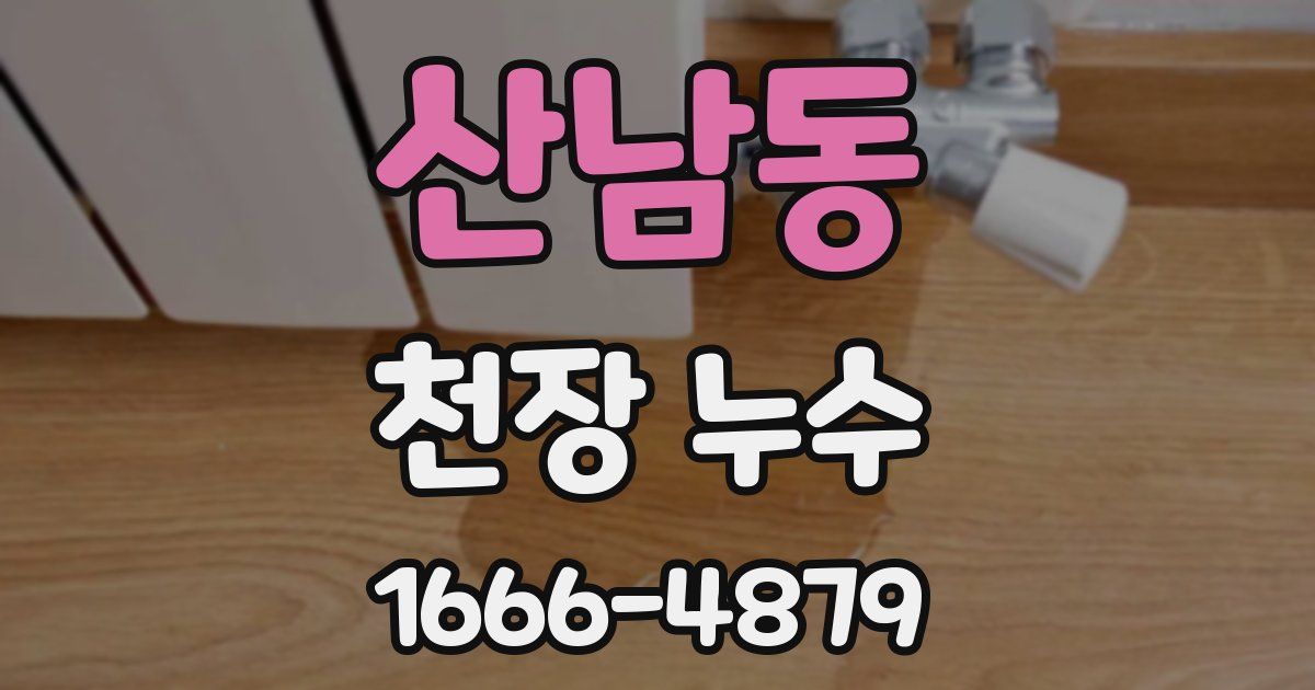 산남동 천장 누수