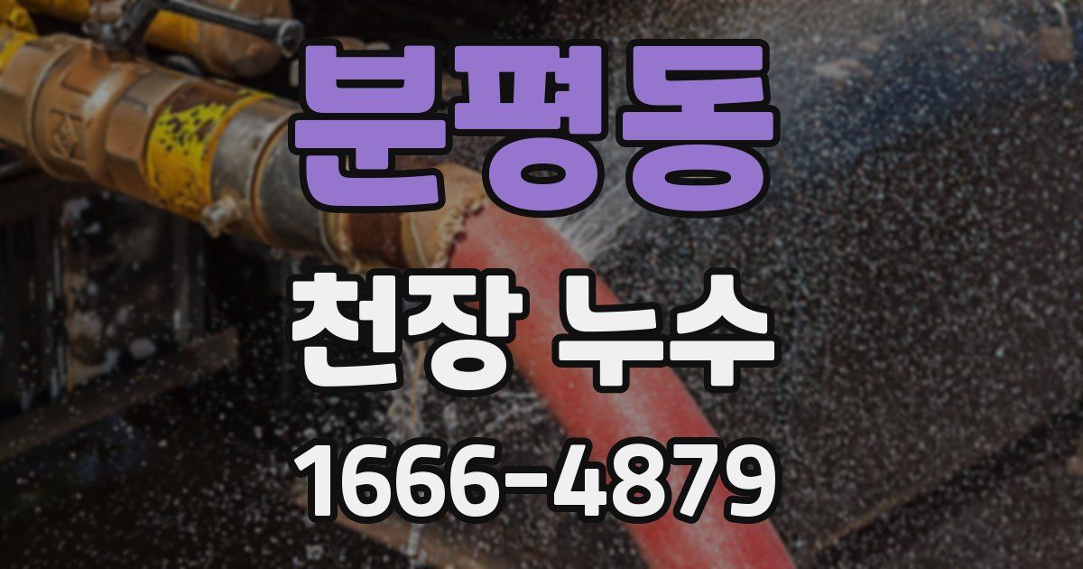 분평동 천장 누수