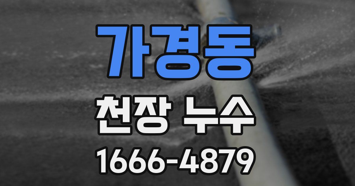 가경동 천장 누수