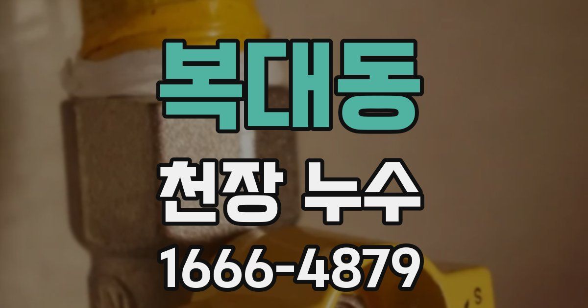 복대동 천장 누수