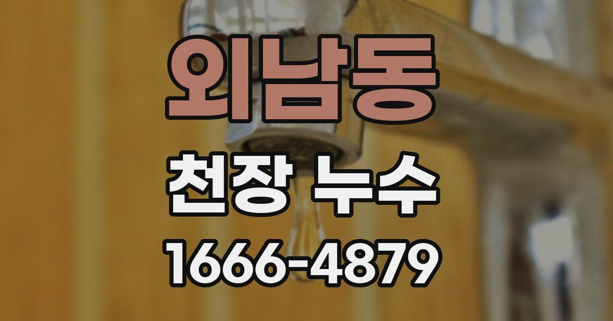 외남동 천장 누수