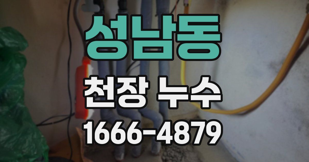 성남동 천장 누수