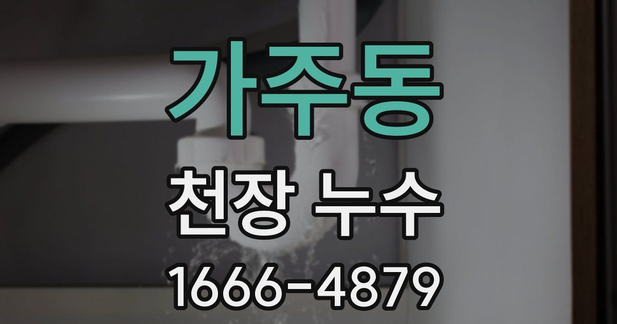 가주동 천장 누수