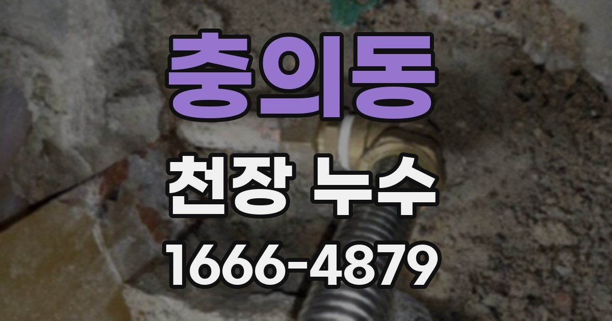 충의동 천장 누수
