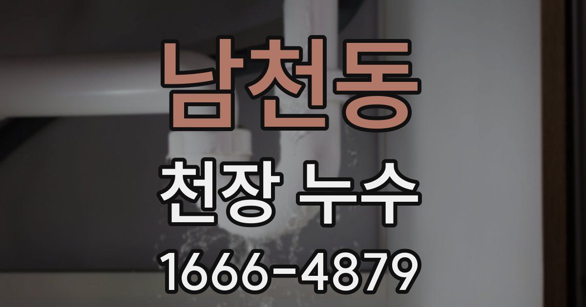 남천동 천장 누수