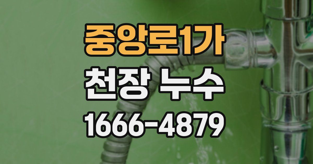 중앙로1가 천장 누수