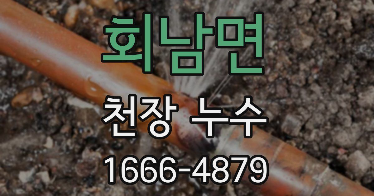 회남면 천장 누수
