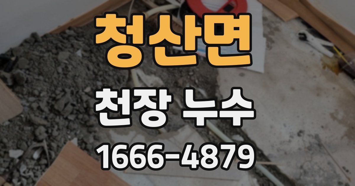 청산면 천장 누수