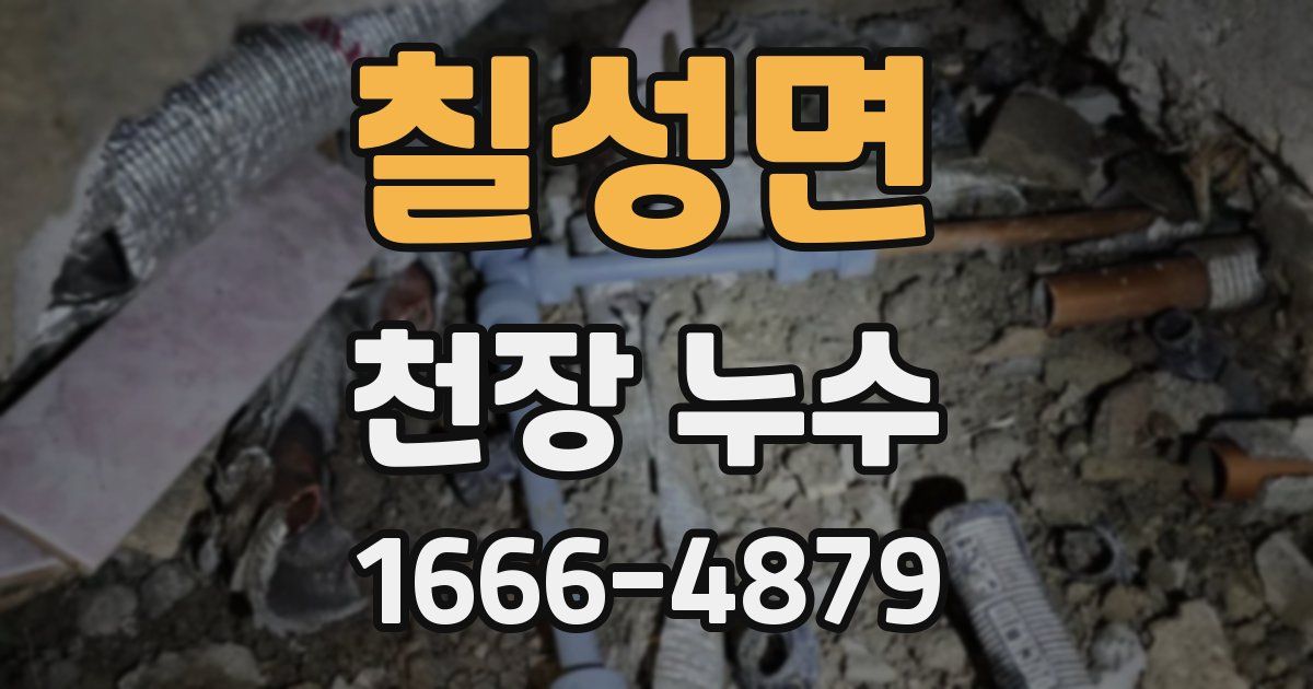 칠성면 천장 누수