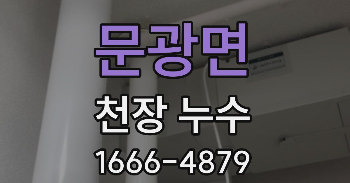 문광면 천장 누수