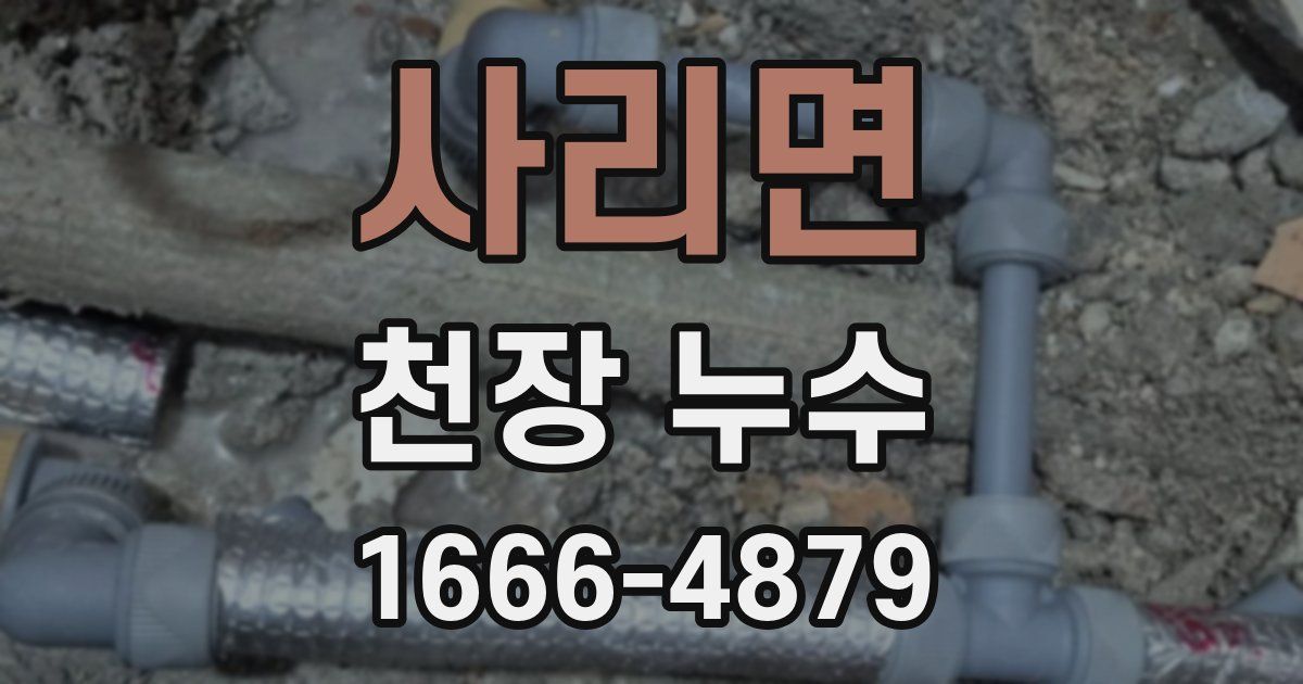 사리면 천장 누수