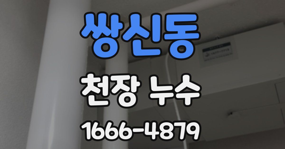 쌍신동 천장 누수