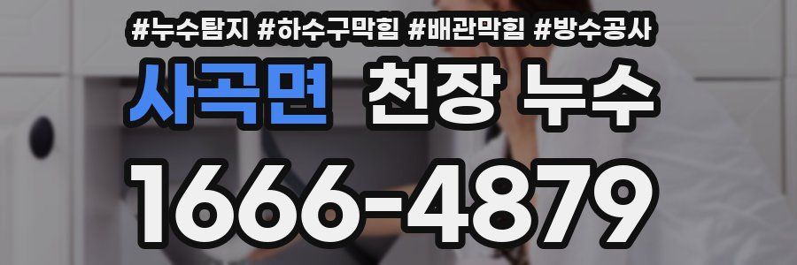 사곡면 천장 누수