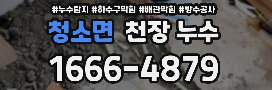 청소면 천장 누수