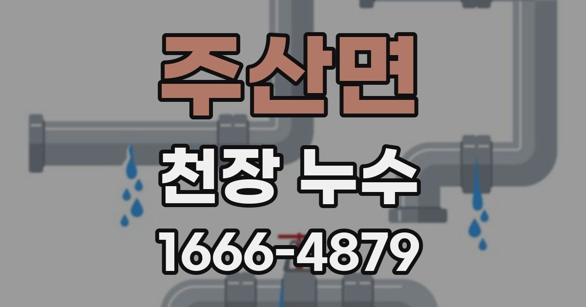 주산면 천장 누수