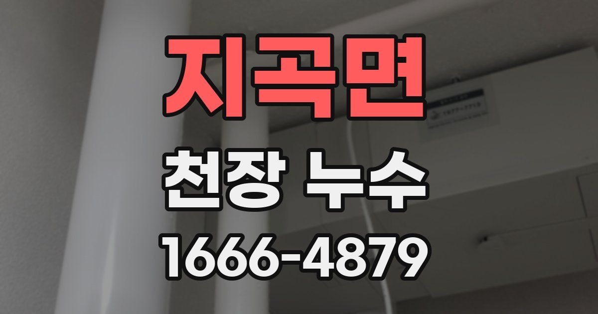 지곡면 천장 누수