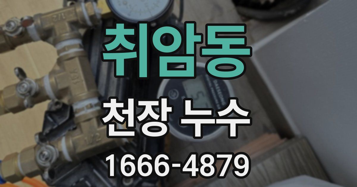 취암동 천장 누수