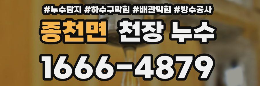 종천면 천장 누수