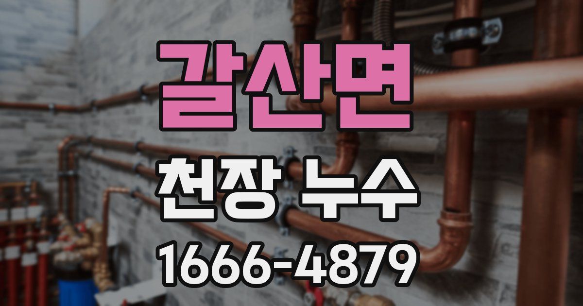 갈산면 천장 누수