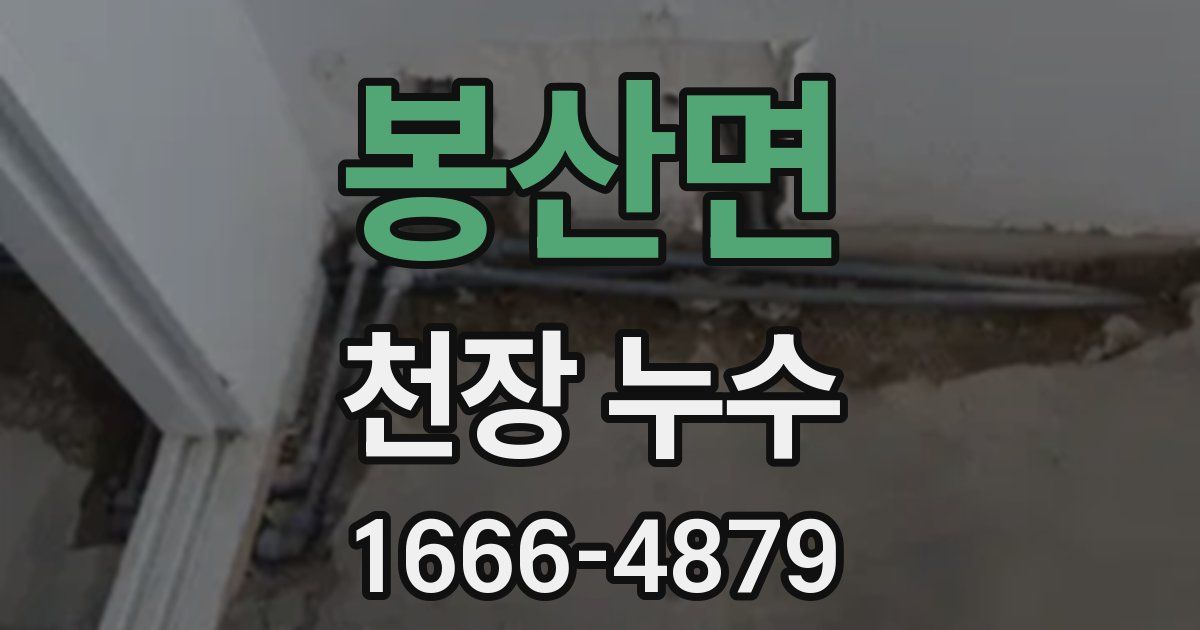봉산면 천장 누수