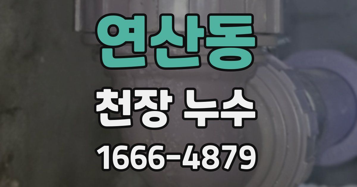 연산동 천장 누수