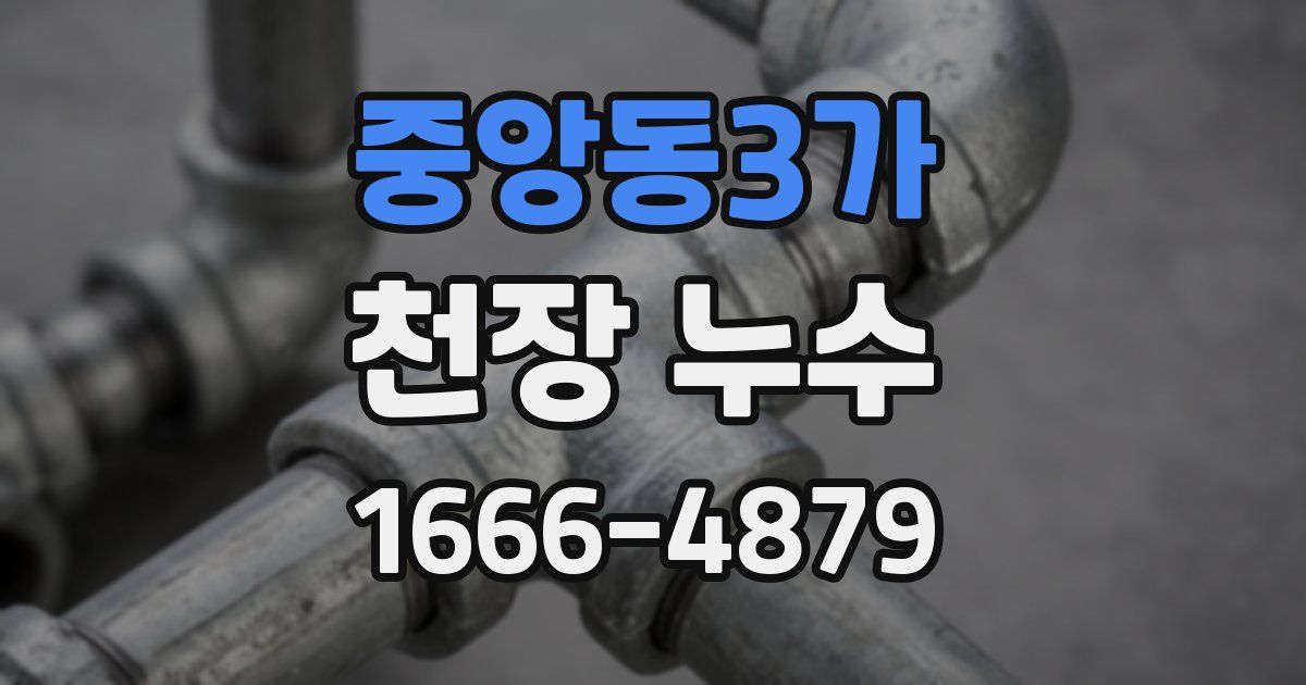 중앙동3가 천장 누수