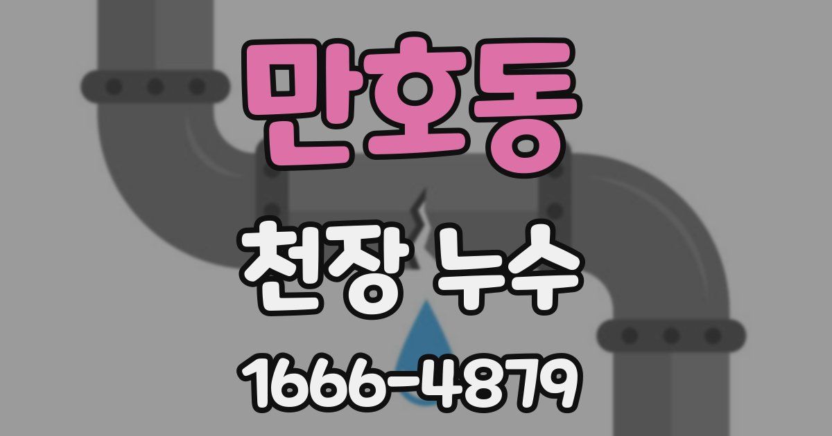 만호동 천장 누수