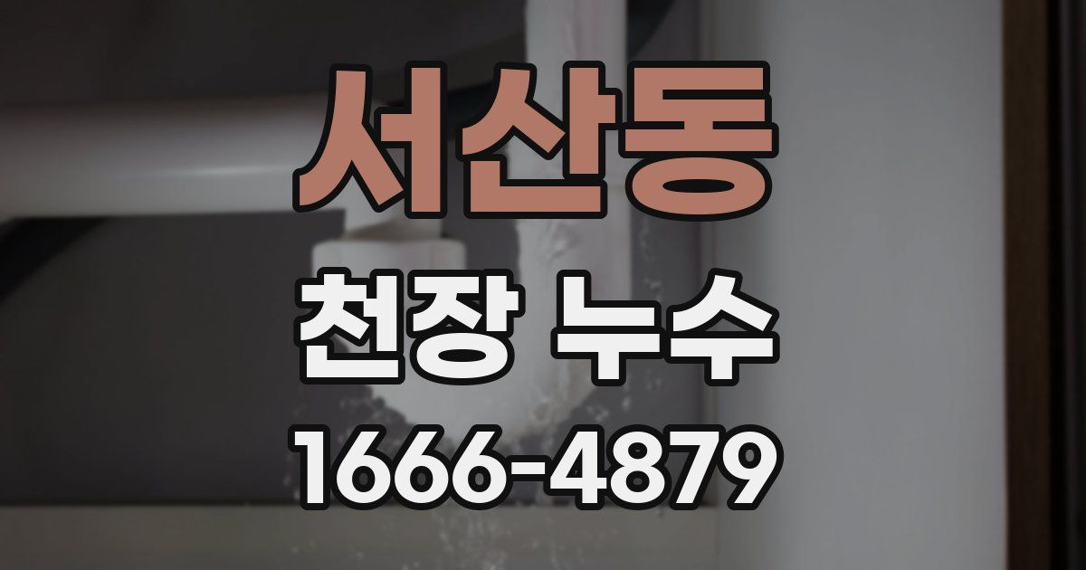 서산동 천장 누수