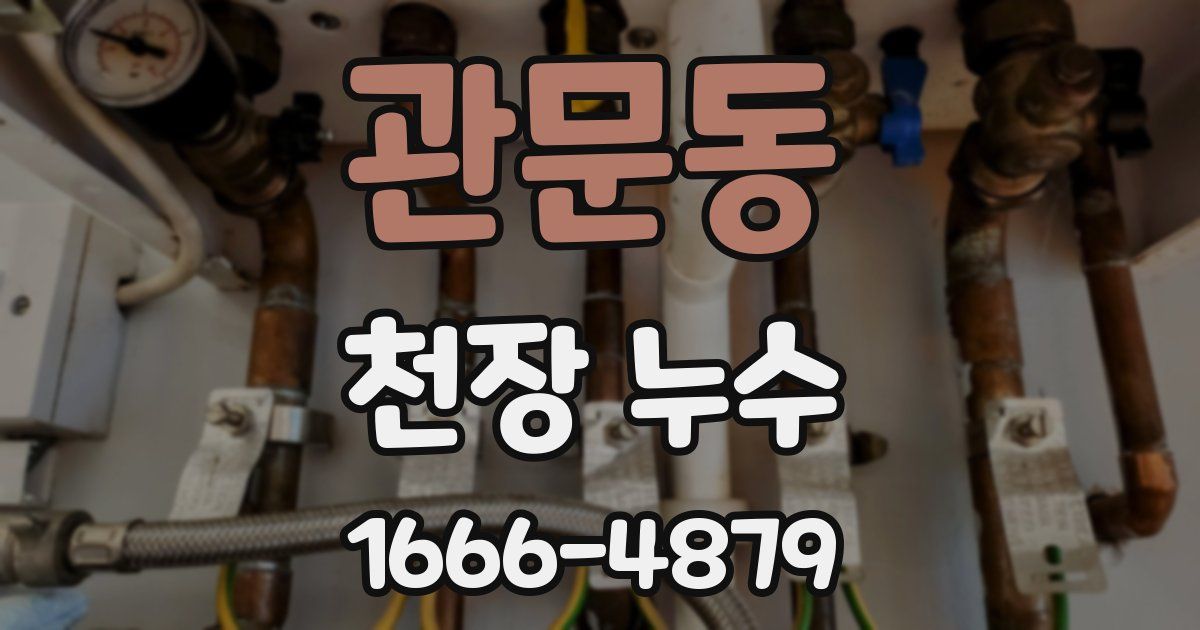관문동 천장 누수