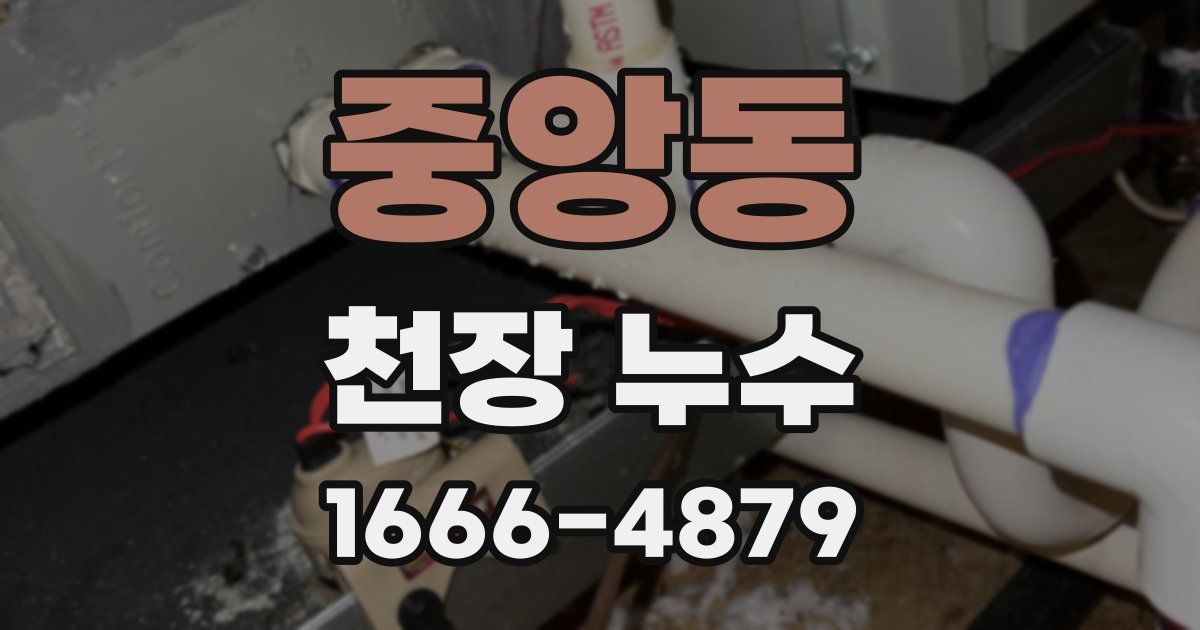 중앙동 천장 누수