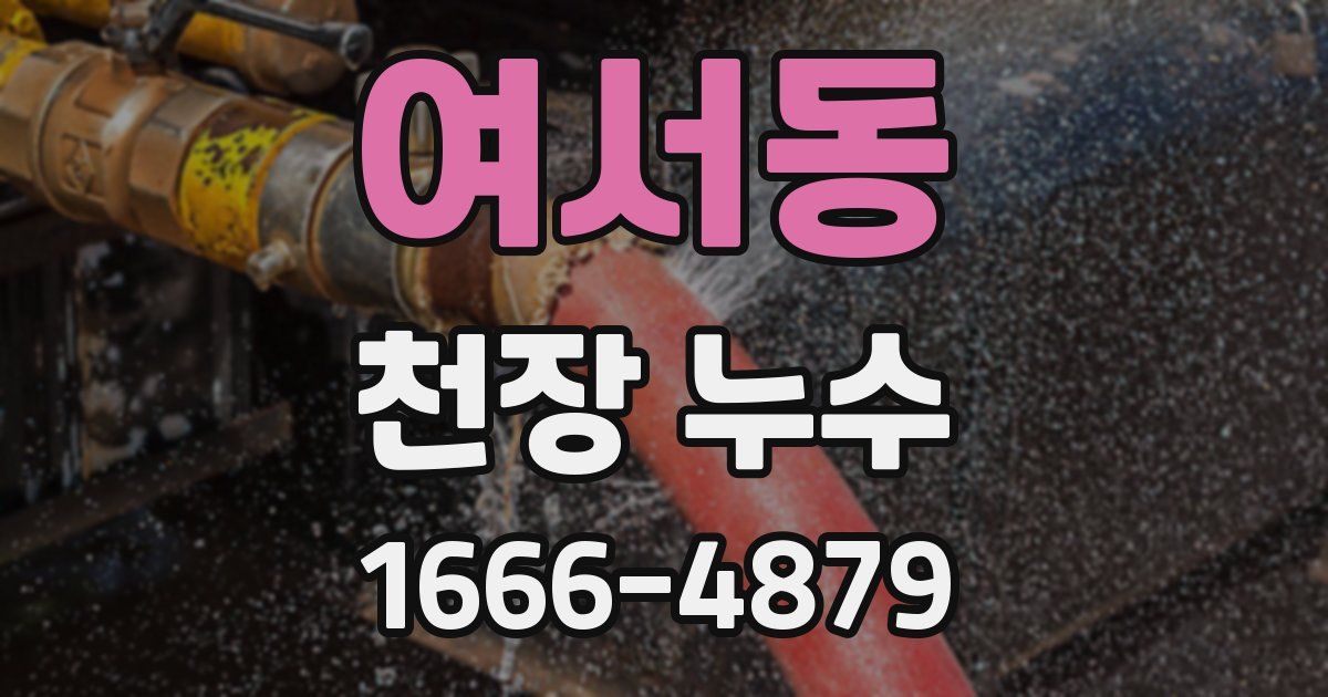 여서동 천장 누수