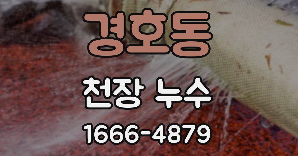 경호동 천장 누수