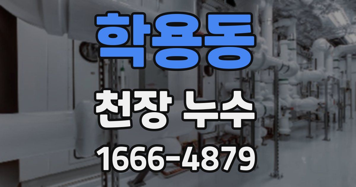 학용동 천장 누수