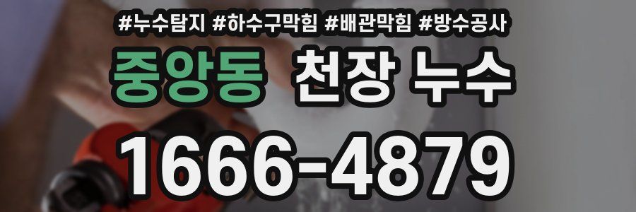 중앙동 천장 누수