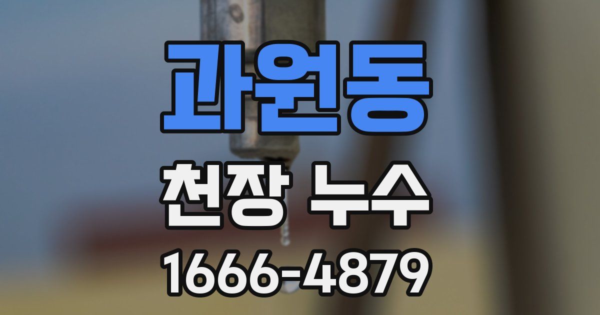 과원동 천장 누수