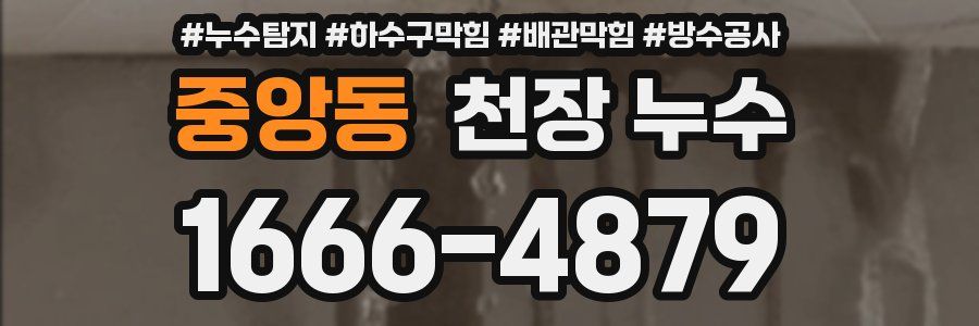 중앙동 천장 누수