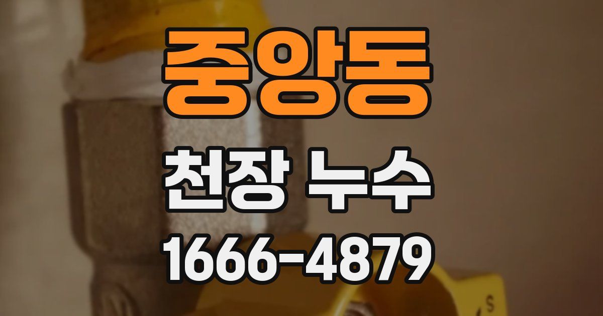 중앙동 천장 누수
