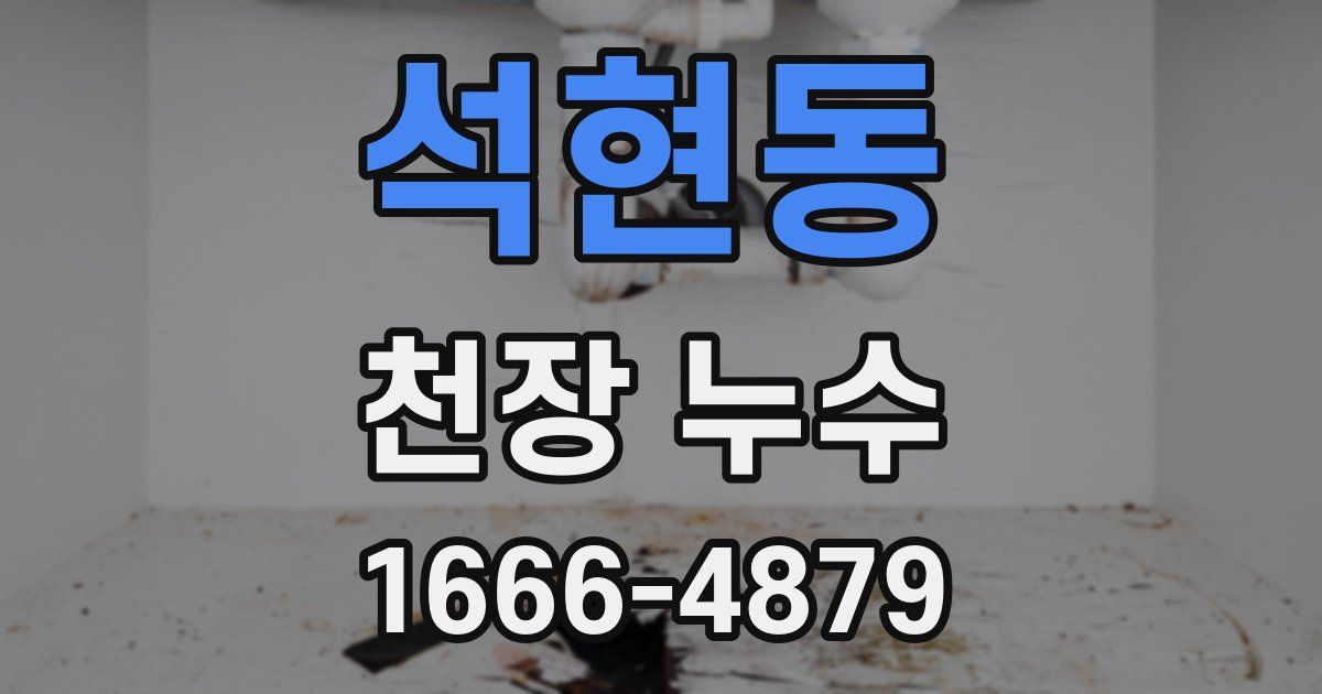 석현동 천장 누수