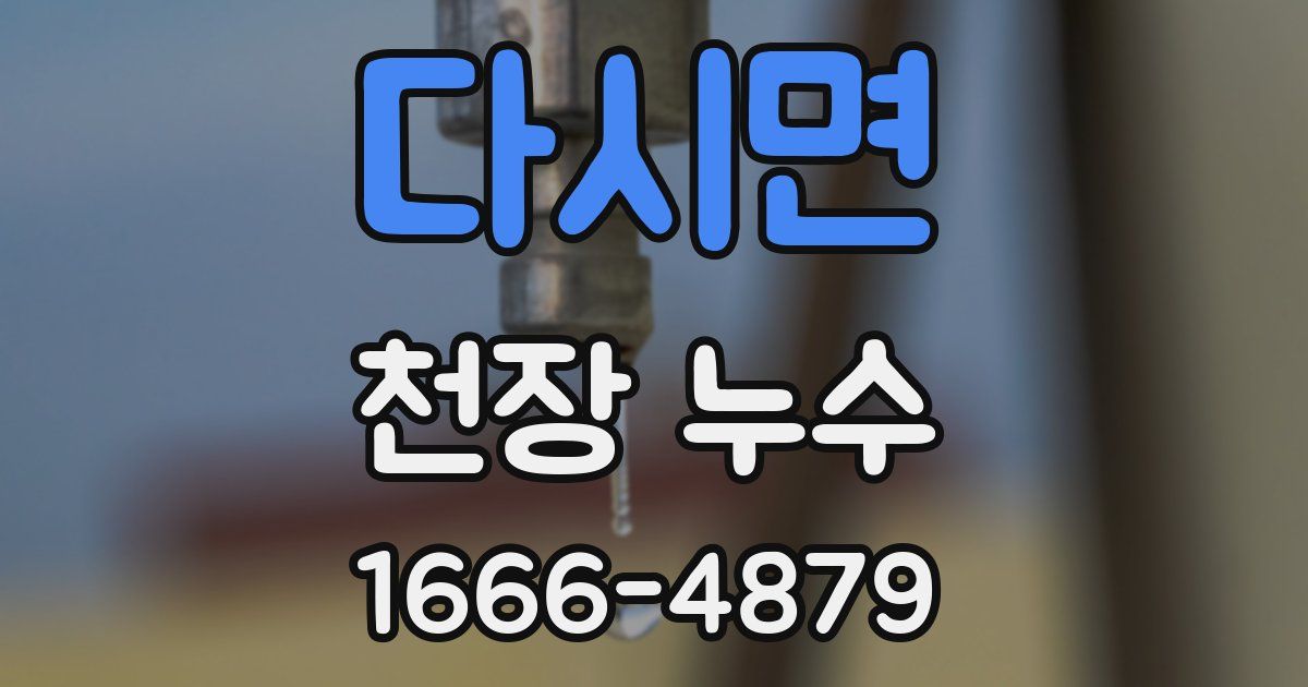 다시면 천장 누수