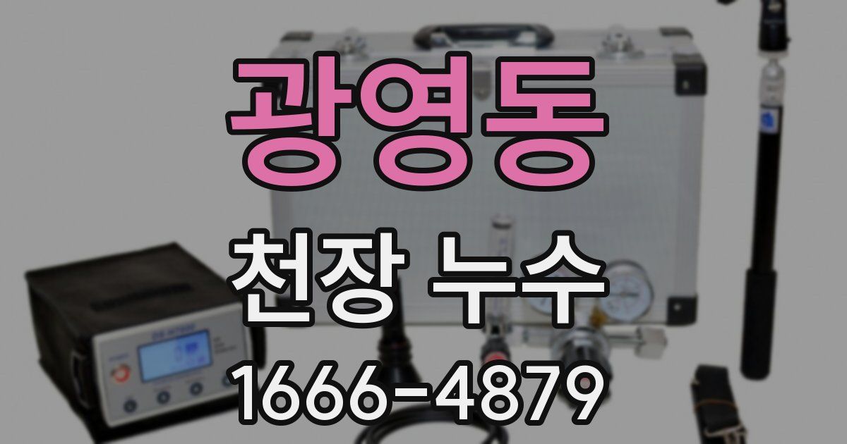 광영동 천장 누수