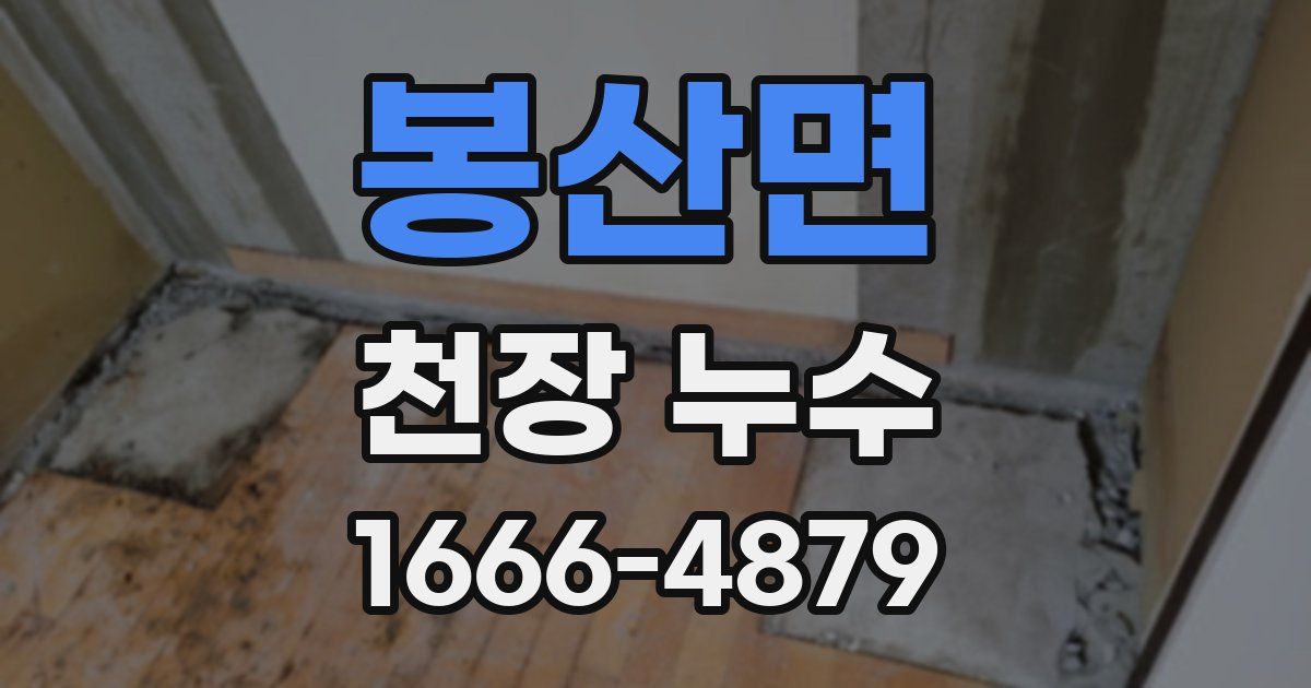 봉산면 천장 누수