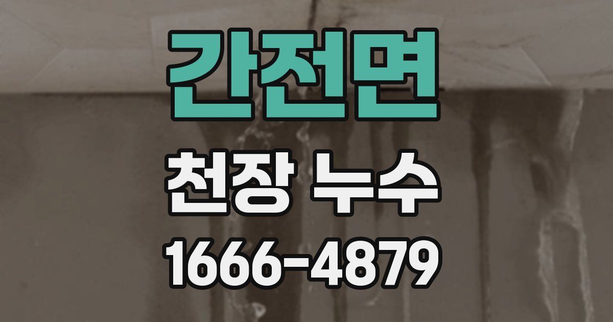 간전면 천장 누수