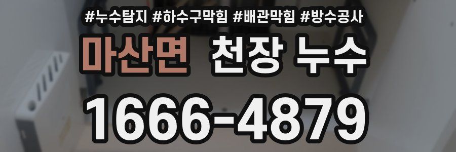 마산면 천장 누수