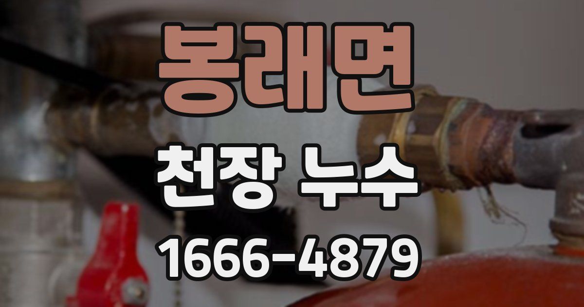 봉래면 천장 누수