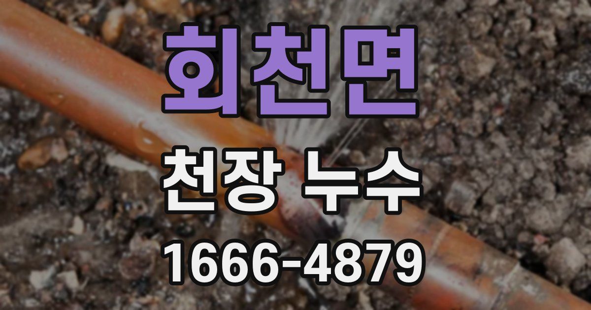 회천면 천장 누수