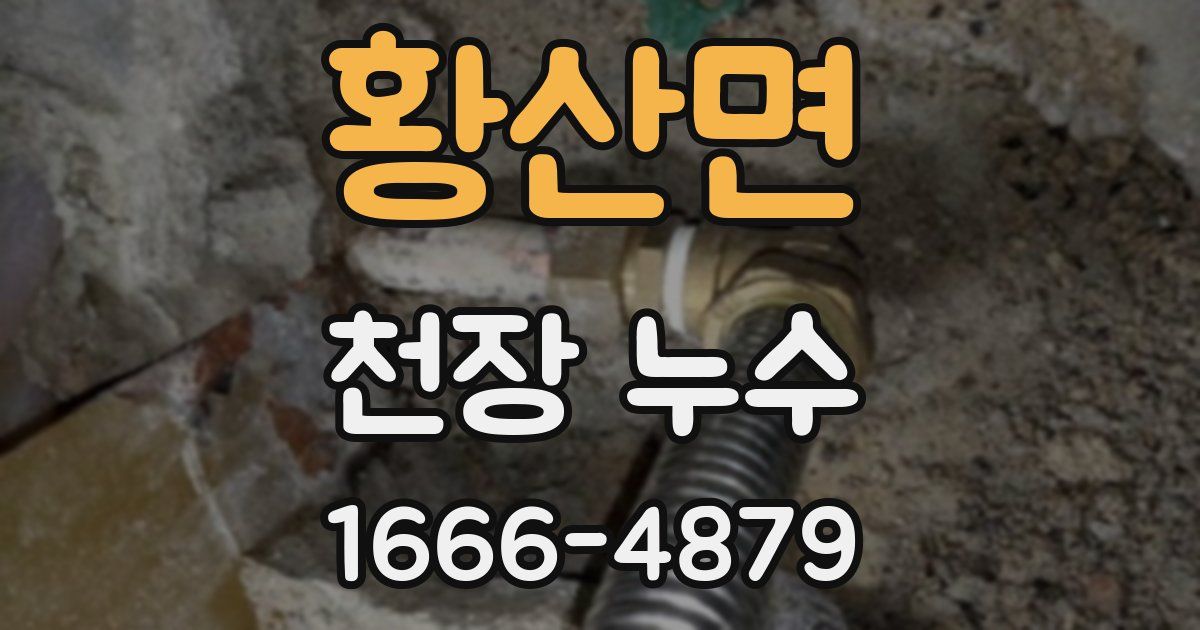 황산면 천장 누수