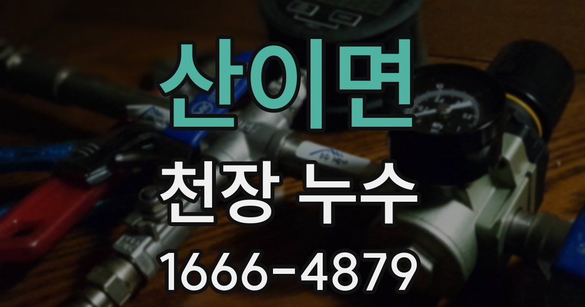 산이면 천장 누수